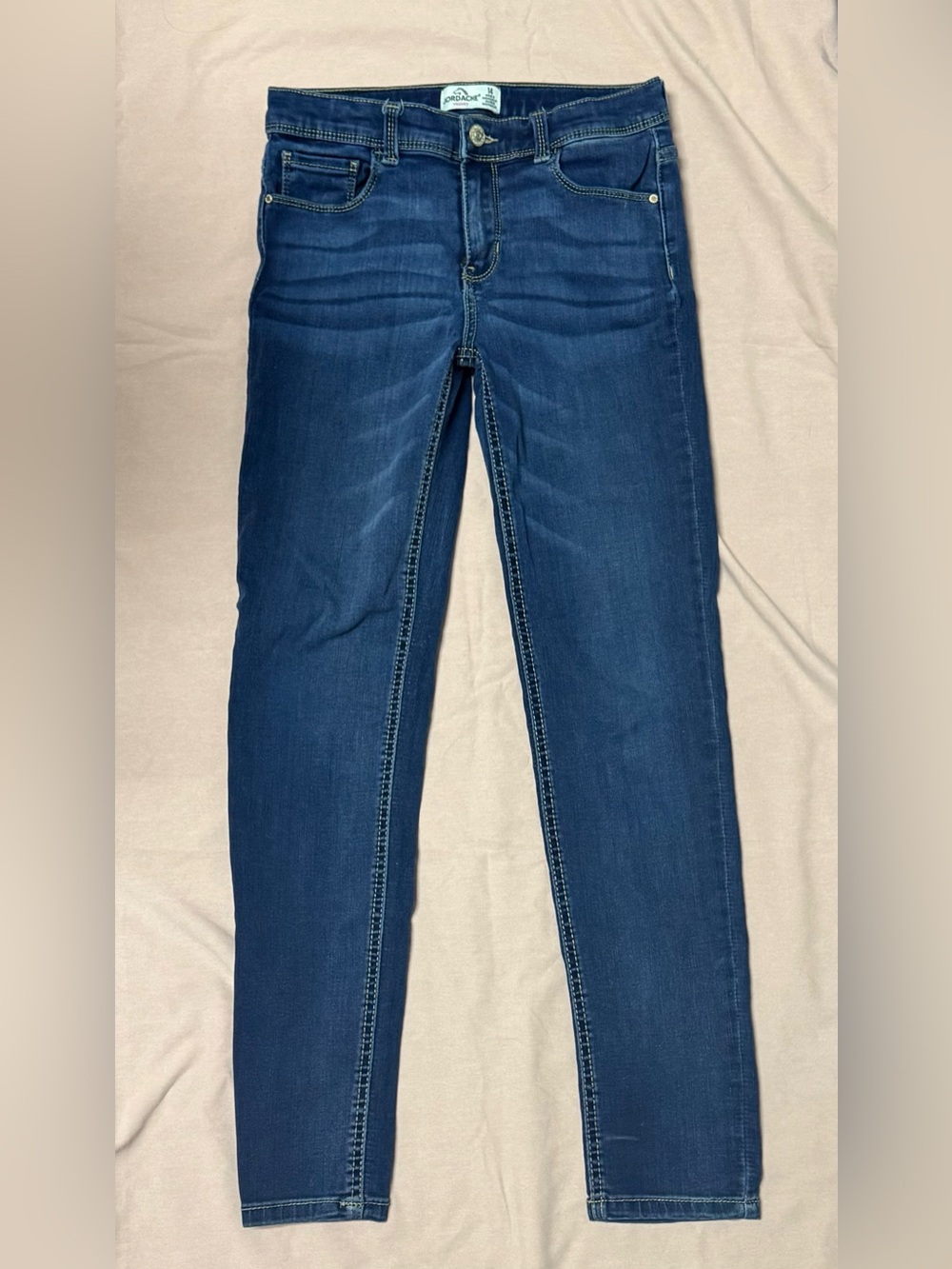 Jordache Dark Wash Skinny Jeans Girls Size 14 Stretch Denim